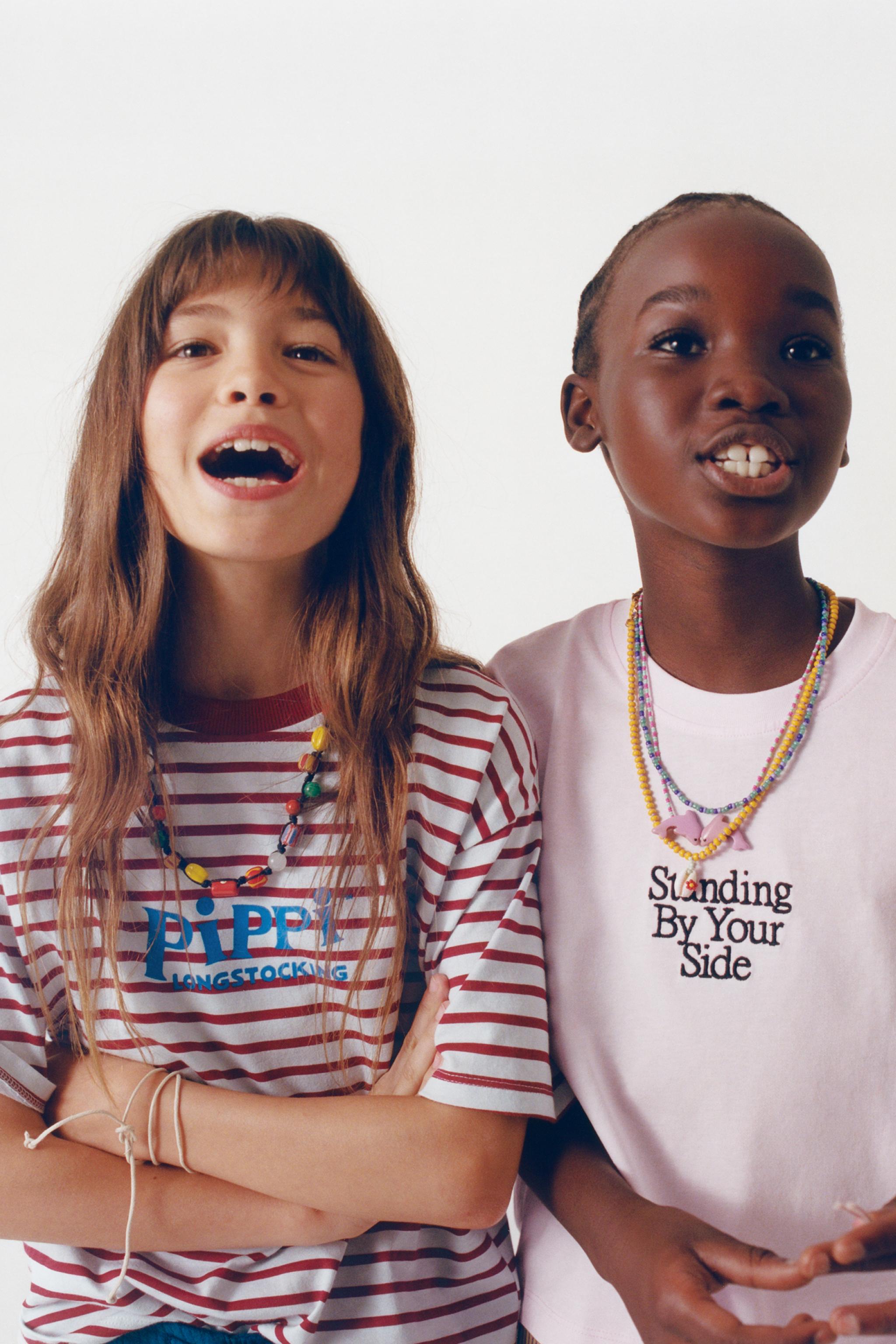 PIPPI LONGSTOCKING STRIPE PRINT T-SHIRT